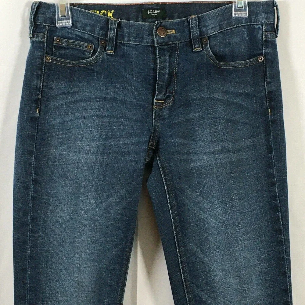 J. Crew Jeans Womens‎ Sz 27S Short Matchstick Medium Wash Straight Leg Stretch